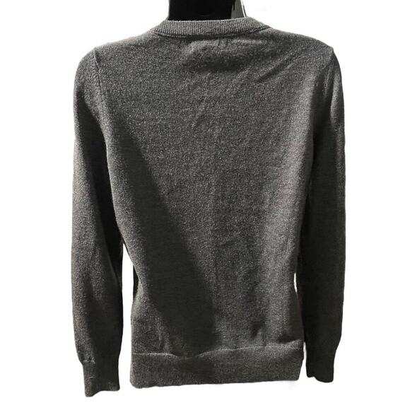 Banana Republic Suede Front Merino Wool Blend Sweater Sz S - Picture 3 of 7